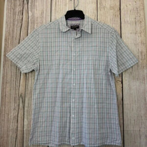 johnston and murphy mens button front shirt size large